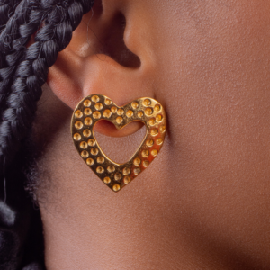 Heart Earring (24.k Gold plated)