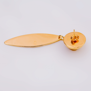 Tear Drop Earring (24.k Gold plated)