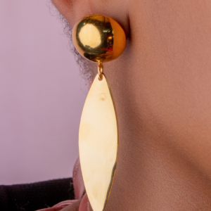 Tear Drop Earring (24.k Gold plated)
