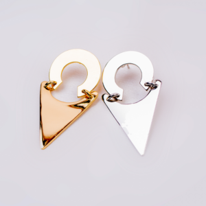 Triangle Earring (24.k Gold plated)