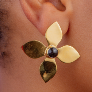 Flower Earrings (24.k Gold plated)