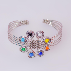 Flower Beads Bangle (24.k Gold plated)