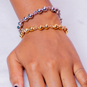 Double Balls Bracelet (24.k Gold plated)