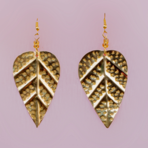Leaf Earring (24.k Gold plated)